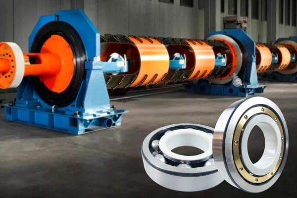 Heavy-duty VL2071 inner ring insulated bearings for wire stranding machine maintenance.