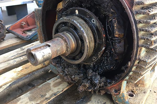 Examples of damaged bearing surfaces due to improper lubrication.