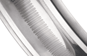 Electrical fluting damage on spindle bearing raceway caused by VFD shaft voltage